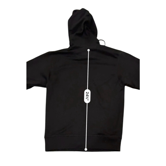 Champion Men's Black Hoodie Large Print Logo Size Small EUC - Picture 7 of 9